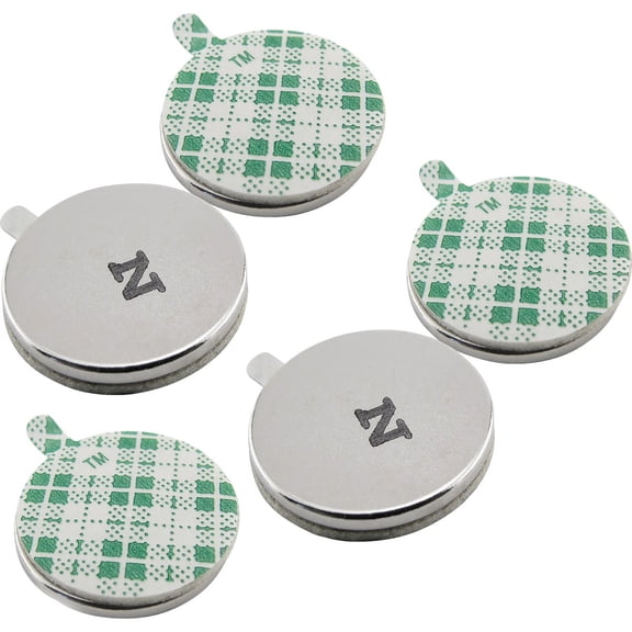 MagnetSource Neodymium Disc Magnet with Adhesive - Pack of 4
