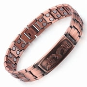 Wollet 8.66 Copper Magnetic Bracelet for Men, Embossed Eagle, New Design, Adjustable Jewelry Gift