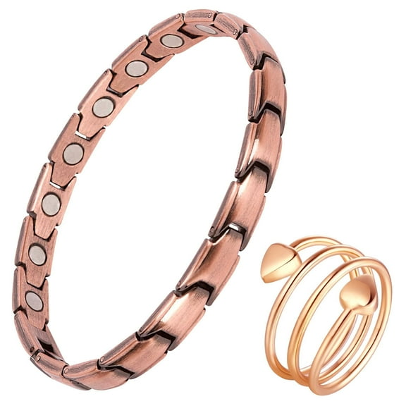 Wollet 99.99% Pure Solid Copper Magnetic Bracelets for Women