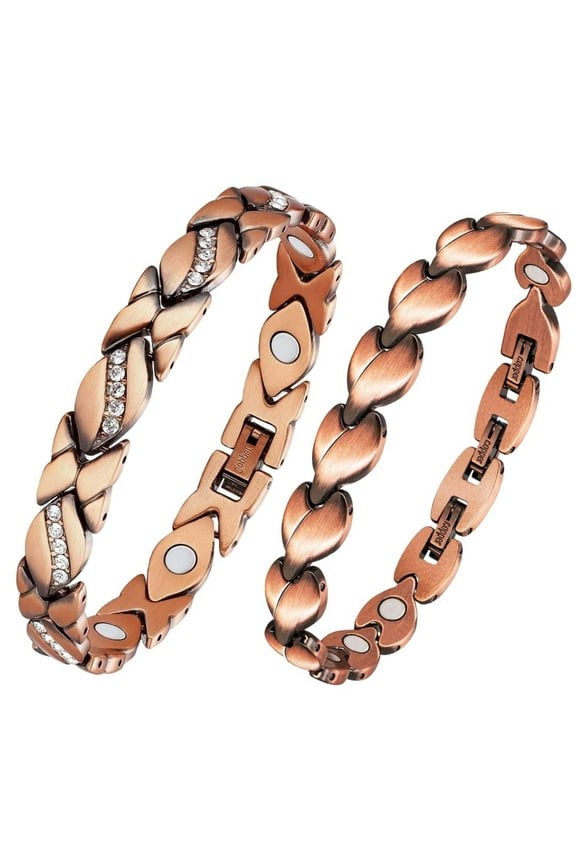 Copper Magnetic Bracelets for Women, 99.9% Pure Copper Jewelry Adjustable