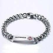 Magnetia Medical Alert Chain Bracelets for Men & Women