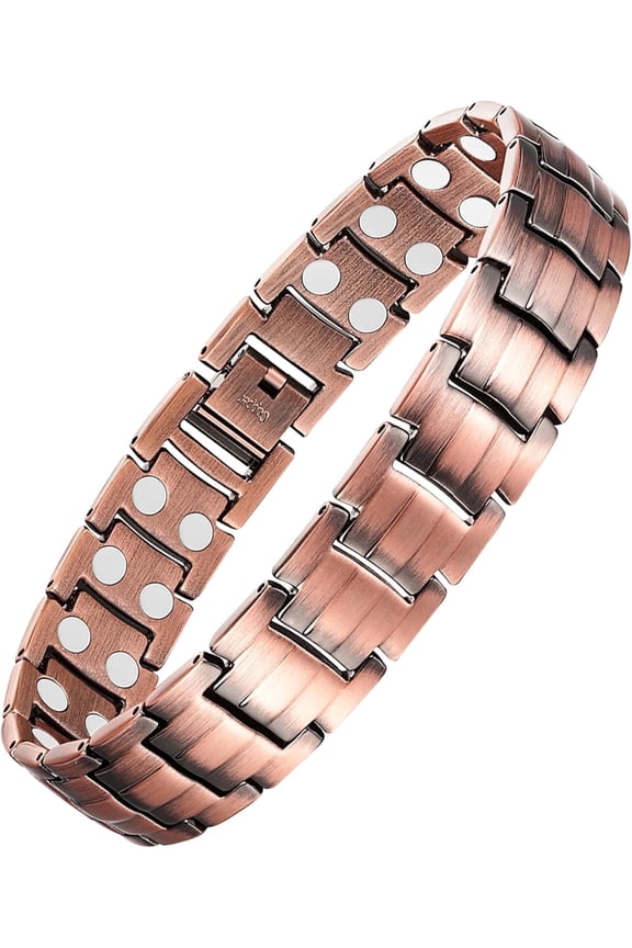 99.99% Solid Copper Magnetic Bracelet for Men, Copper Jewelry Gift for Dad Husband
