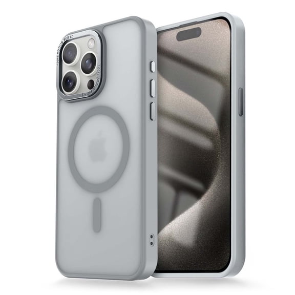 Magnetia For iPhone 16e Phone Case,Compatible with Mag-safe,Drop Protection,Ultra Slim Shockproof Anti-fall Protection,Matte Translucent Back,Rugged Thin Fit Phone Case Cover,Gray