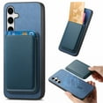 thumbnail image 1 of Magnetic 2 in 1 Detachable Wallet Compatible with Samsung Galaxy A15 Case, with Card Holder Faux Leather Men Women Compatible with MagSafe Phone Cover for Samsung Galaxy A15, Blue, 1 of 11