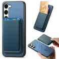 thumbnail image 1 of Magnetic 2 in 1 Detachable Wallet Compatible with Samsung Galaxy S23 Case, with Card Holder Faux Leather Men Women Compatible with MagSafe Phone Cover for Samsung Galaxy S23, Blue, 1 of 11