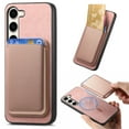 thumbnail image 1 of Magnetic 2 in 1 Detachable Wallet Compatible with Samsung Galaxy S23 Plus Case, with Card Holder Faux Leather Men Women Compatible with MagSafe Phone Cover for Samsung Galaxy S23 Plus, Pink, 1 of 11