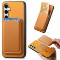 thumbnail image 1 of Magnetic 2 in 1 Detachable Wallet Compatible with Samsung Galaxy S23 Ultra Case, with Card Holder Faux Leather Men Women Compatible with MagSafe Phone Cover for Samsung Galaxy S23 Ultra, Yellow, 1 of 11