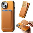 thumbnail image 1 of Magnetic 2 in 1 Detachable Wallet Compatible with iPhone 14 Case, with Card Holder Faux Leather Men Women Compatible with MagSafe Phone Cover for iPhone 14, Yellow, 1 of 11