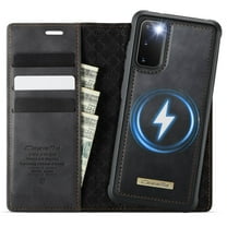 Magnetic 2 in 1 Magsafe Detachable Wallet Case for Samsung Galaxy S20 with Card Holder Women Men, Retro PU Leather【RFID Blocking】Kickstand Shockproof Cover