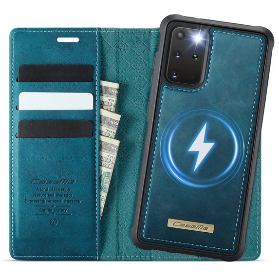 Magnetic 2 in 1 Magsafe Detachable Wallet Case for Samsung Galaxy S20 Plus with Card Holder Women Men, Retro PU Leather【RFID Blocking】Kickstand Shockproof Cover