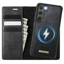 Magnetic 2 in 1 Magsafe Detachable Wallet Case for Samsung Galaxy S23 Plus with Card Holder Women Men, Retro PU Leather【RFID Blocking】Kickstand Shockproof Cover