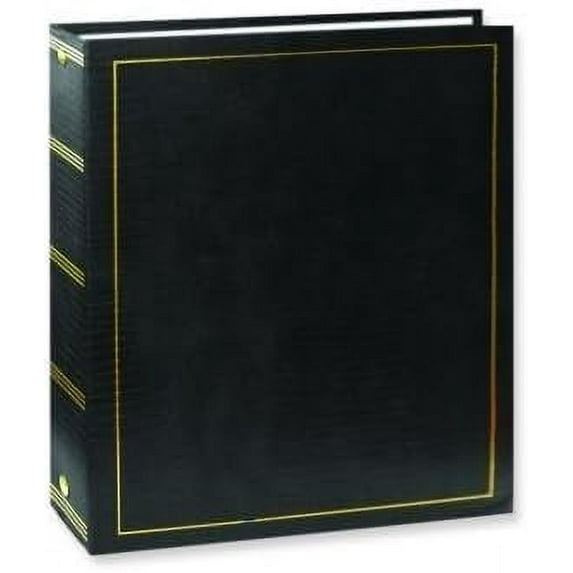 Magnetic 3-Ring Photo Album with 100 Pages, Holds 5" x 7" Photos, Green Color