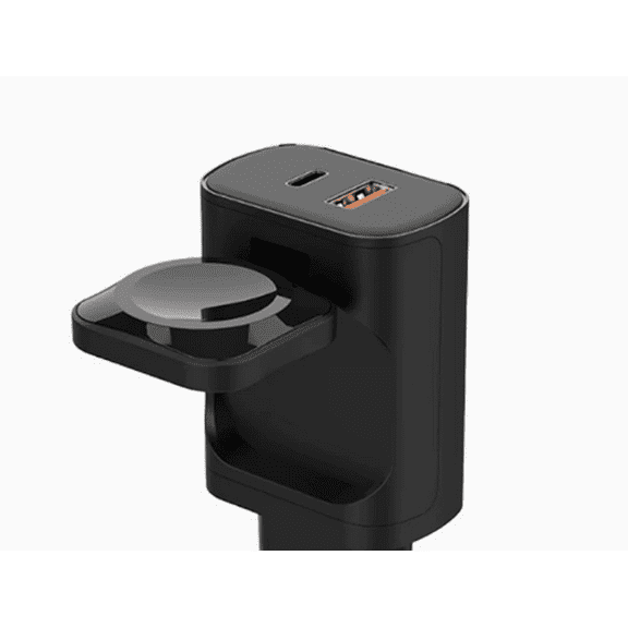 Magnetic 3-in-1 30W USB-C Charger with 1.5MCC Compiled Fast Charging Cable Compatible with Apple Watch/iPhone/iPad Series