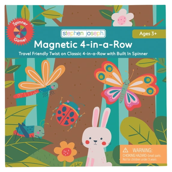 Stephen Joseph, Magnetic 4 in a Row Play Set – Screen-Free Pretend Play Magnetic Case, Ideal for Ages 3+