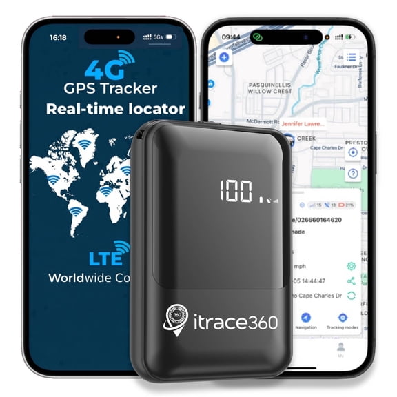 Magnetic 4G LTE+GSM GPS Tracker for Vehicles - Hidden Anti-Theft Car Tracker,8000mAh Ultra-Long Battery | Real-Time Tracking,Waterproof,Global Coverage | for Asset - Subscription Required
