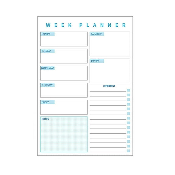 Magnetic Absorber Tearable Memo Book Efficiency Manual Weekly Record Book Time Management Weekly Plan Book