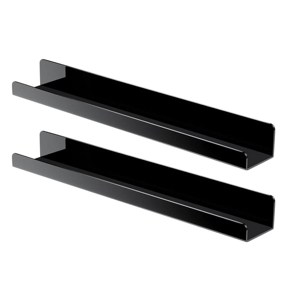 Magnetic Acrylic Bookshelf Wall Shelf,Transparent Super Strong Stick-On Storage Organizer for Whiteboards Refrigerators,Multi-Purpose Display Rack for Office Classroom Home Study Desk-A