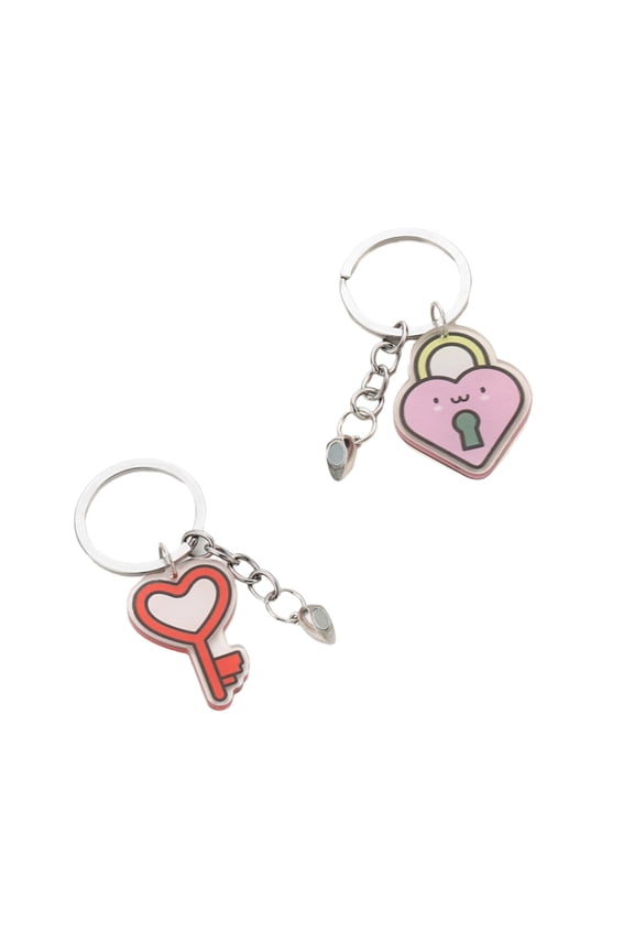 Magnetic Acrylic Heart Keychain for Anniversary Gifts Bag Pendant Decoration