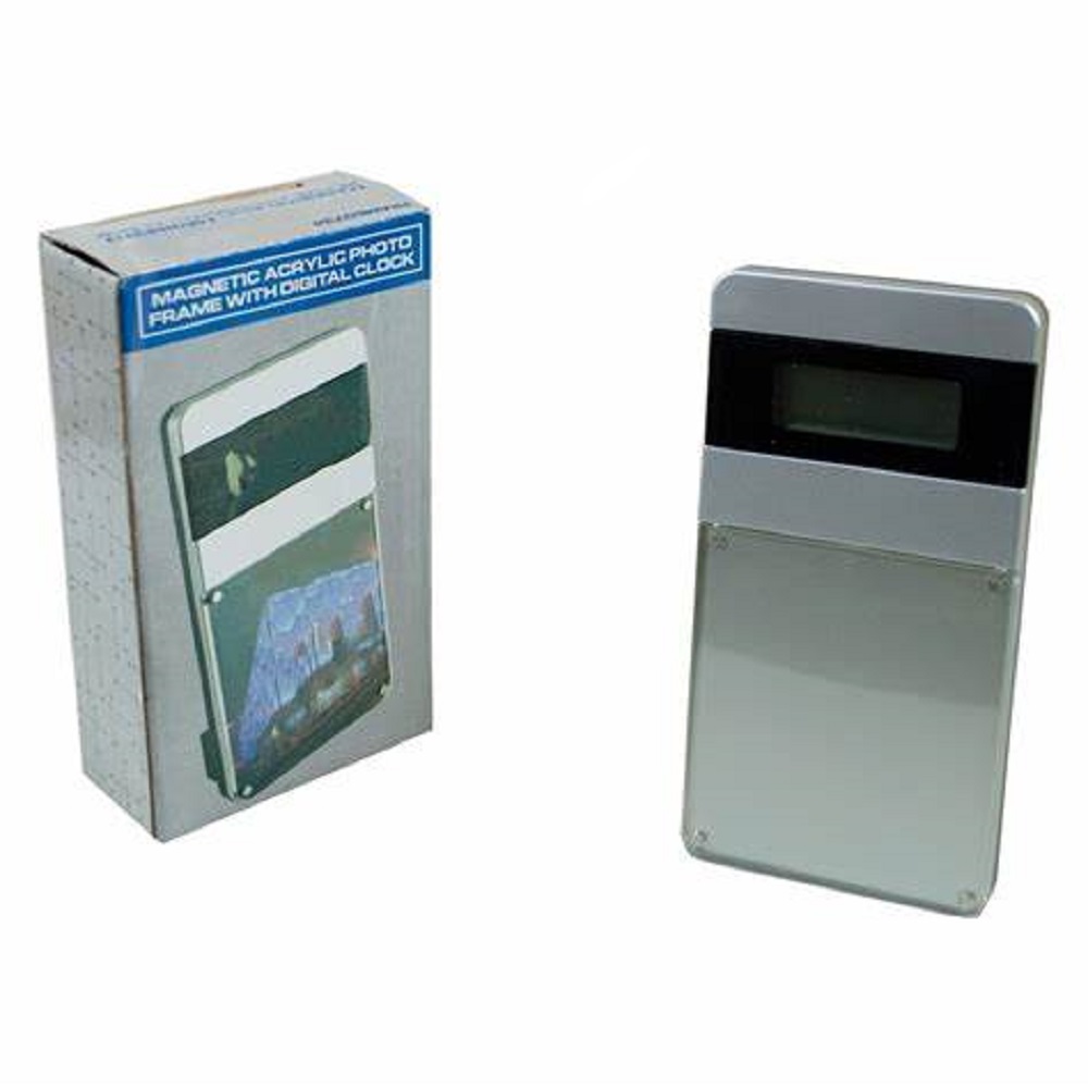 Acrylic Photo Frame With Digital Clock