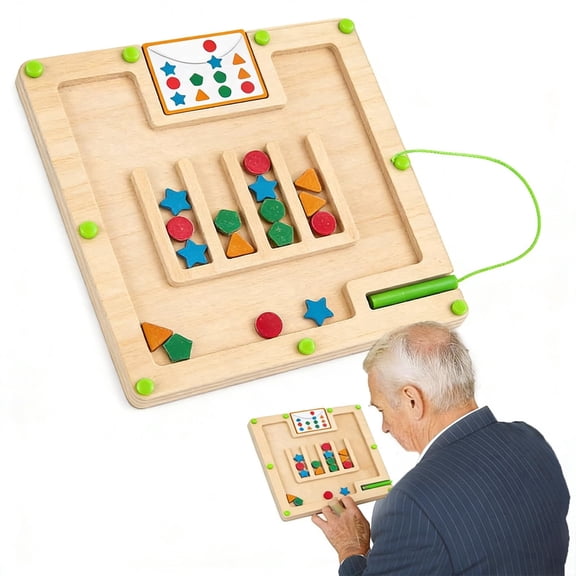 YXMEIGUO Magnetic Activities for Dementia Patients, Memory Board Matching Activity with 30 Patterns, Dementia Products for Elderly, Cognitive Game Puzzles Fidget Busy Board