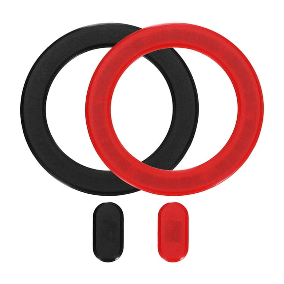 Magnetic Adapter Ring, 2Pack ABS Magnetic Sticker Ring, Black, Red