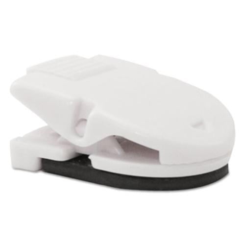 Advantus 75356 0.25 in. Jaw Capacity Magnetic/Adhesive Clips - White (20/Box)