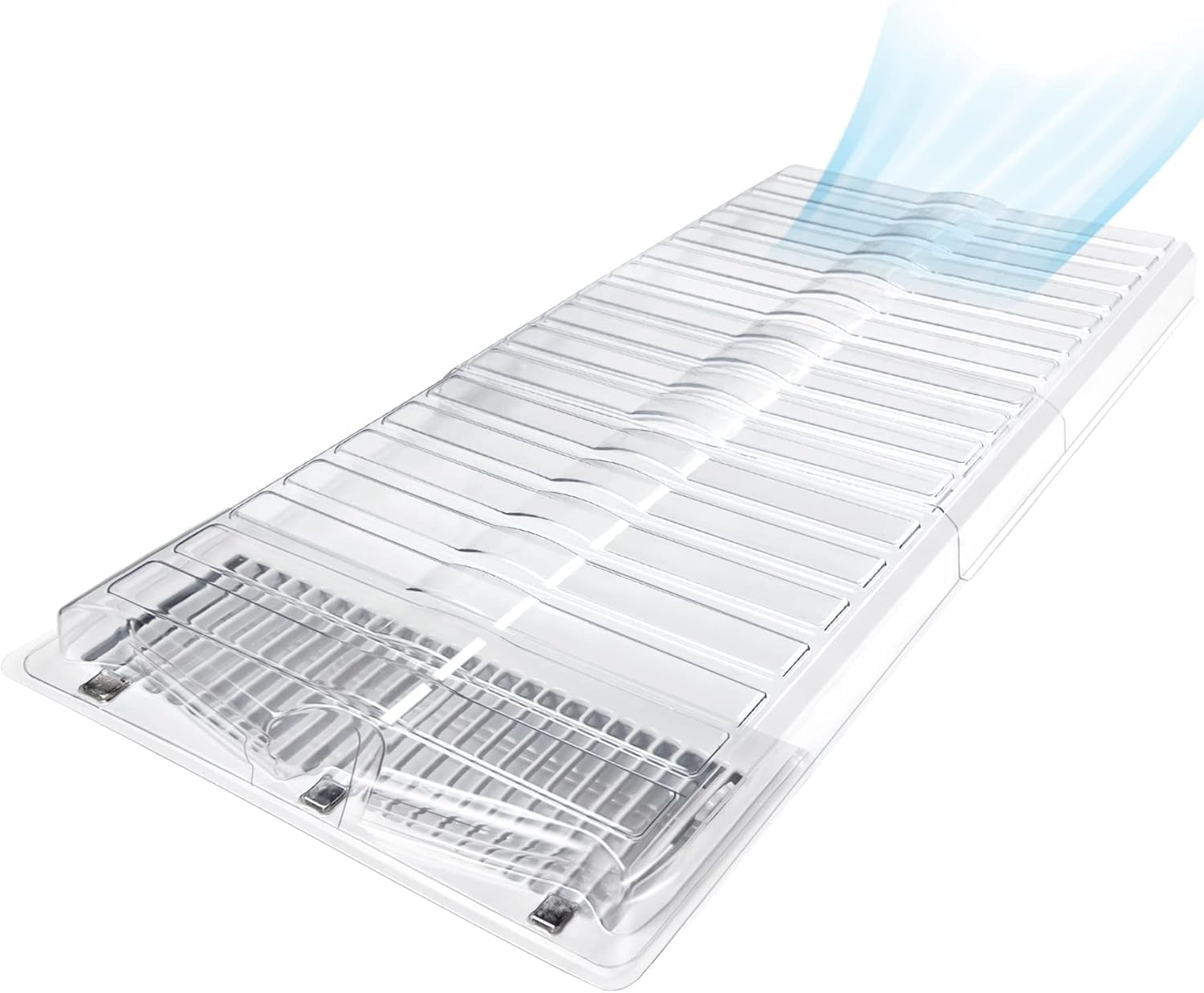 Magnetic Air Vent Extender for Under Furniture Vent Deflector for Floor Register Up to 12" Wide Extend from 17"-33" 1.5mm Thick-1Pcs