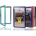 thumbnail image 1 of Magnetic Aluminum Graded PSA Slab Guard UV Resistant Glass 35PT Premium Protector Display Case For Standard PSA CGC Graded Sport Trading Cards - Aqua Storm, 1 of 8