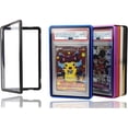 thumbnail image 1 of Magnetic Aluminum Graded PSA Slab Guard UV Resistant Glass 35PT Premium Protector Display Case For Standard PSA CGC Graded Sport Trading Cards - Black Out, 1 of 9