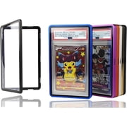 Magnetic Aluminum Graded PSA Slab Guard UV Resistant Glass 35PT Premium Protector Display Case For Standard PSA CGC Graded Sport Trading Cards - Black Out