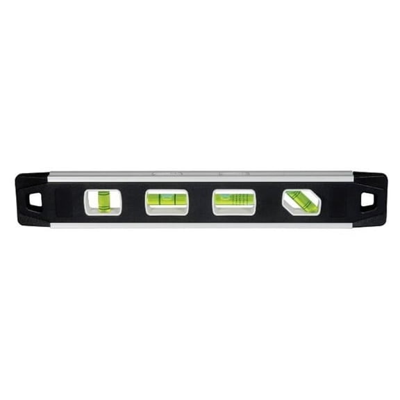 Magnetic Aluminum Torpedo Level - 12 in. - 4 Vials - High Visibility