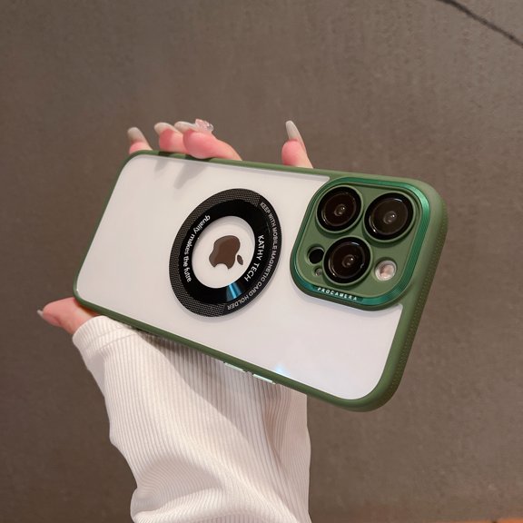 Magnetic for Apple iPhone 13 Pro Max Case, Clear Ultra Slim for iPhone 13 Pro Max (6.7 inches) Phone Case with Drop Protection, Shockproof Case Cover Compatible with MagSafe, Darkgreen