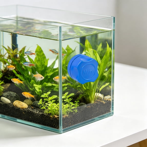 Magnetic Aquarium Cleaner, Mini Fish Tank Glass Scrubber with Strong Magnet for Algae Removal, Floating Aquarium Maintenance Tool for Glass Tanks