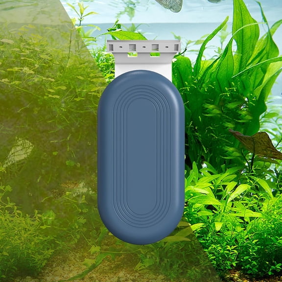 Magnetic Aquarium Glass Cleaner, Fish Tank Algae Scraper with 2 Detachable Blades, Double Side Floating Scrubber Brush