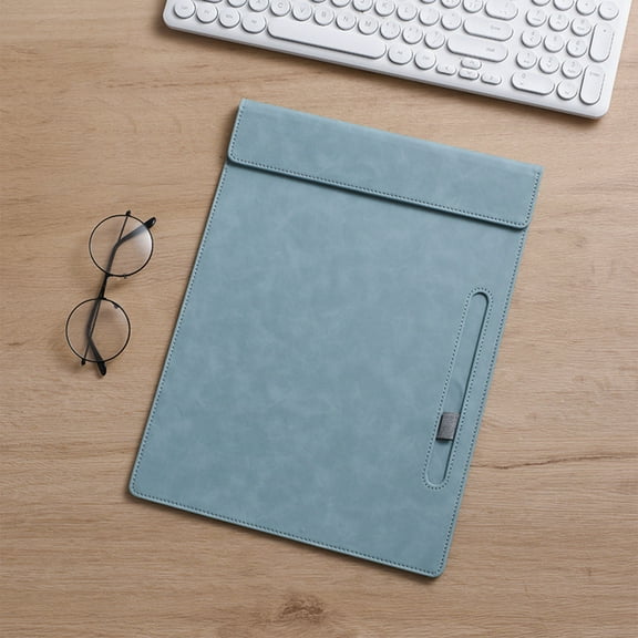 Magnetic Attachment Writing Pad with Leather Cover, Office Desk Organizer for Documents Notes, Multi Functional Memo Board with Secure Hold