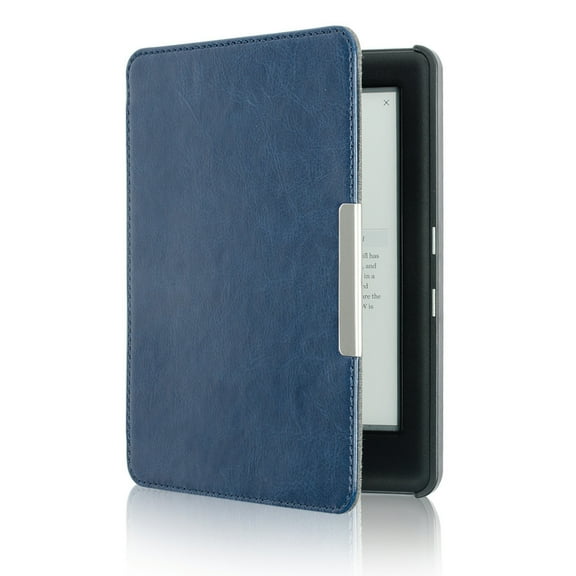 Magnetic Auto Sleep Slim Cover Case Hard Shell for KOBO GLO HD 6.0 Inch PU Leather Protective Blue One Size