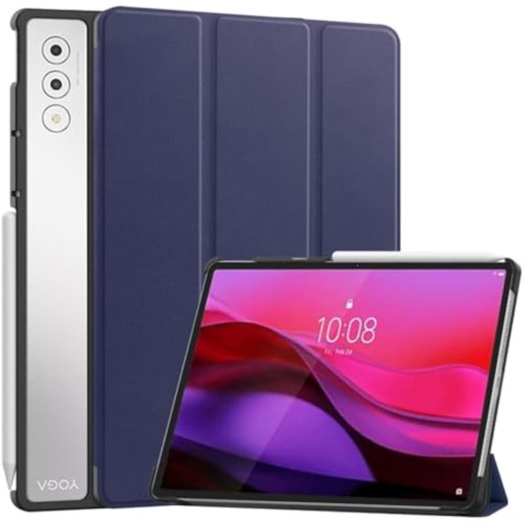 Magnetic Auto Sleep Wake Hard Cover for Tab Plus 12.7" / Pad Pro AI TB350FU, PU Leather Protective Tablet Case,Dark Blue