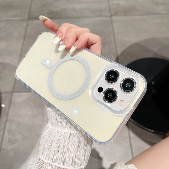 Magnetic Back Case for Apple iPhone 11, Gradient Color Shockproof Anti-Scratch Translucent Stylish Phone Case for iPhone 11, Clear