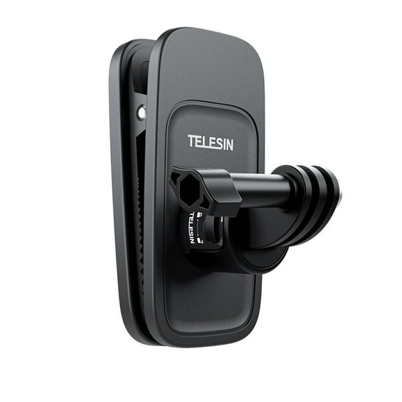 Magnetic Backpack Clip Mount for Action Cameras - Bigcan Quick Release Shoulder Strap Holder with Rotating Adapter for GoPro Hero/Insta360, Secure Fit for Hiking Vlogging Travel