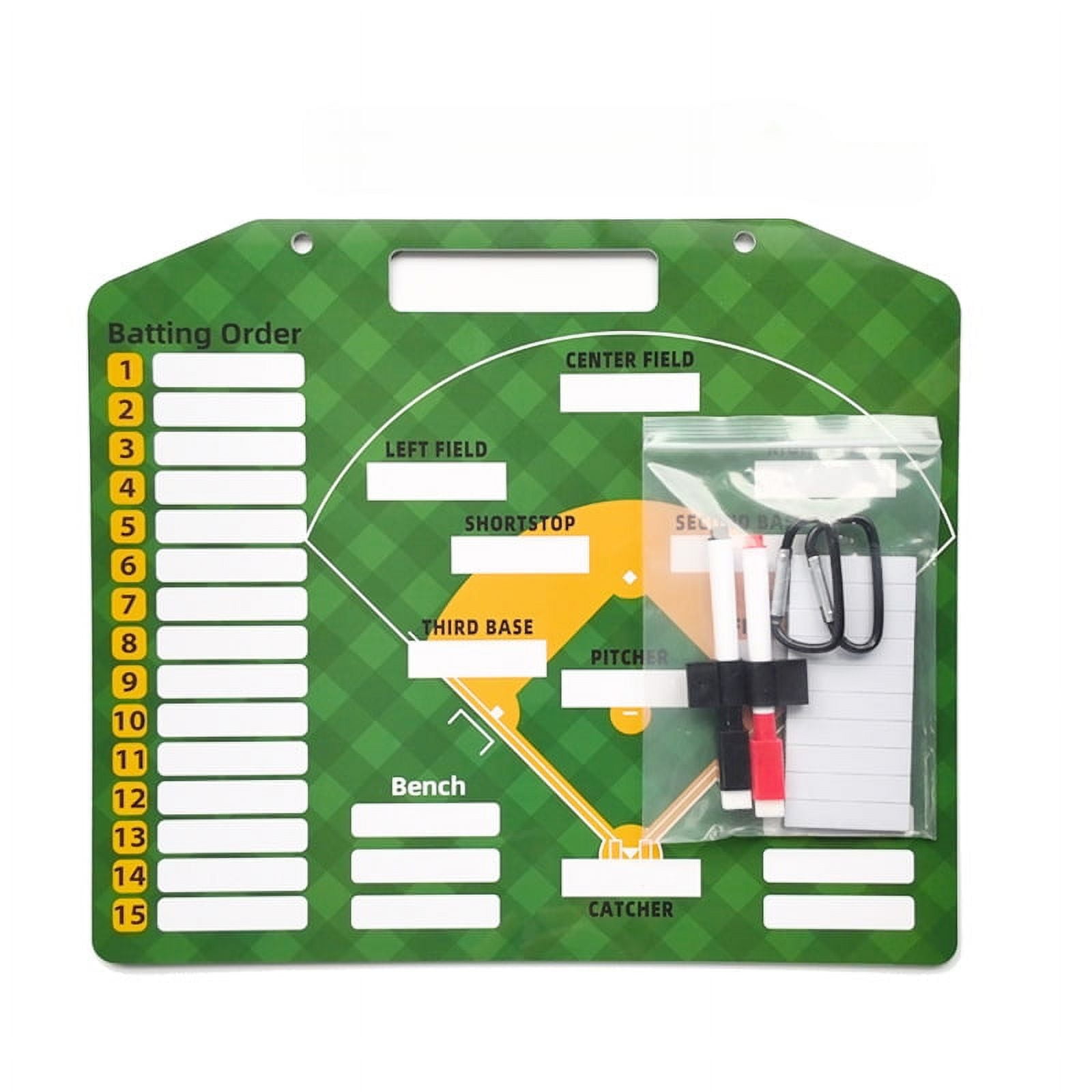 Baseball Coaching Board, Dry Erase Coaching Lineup Board