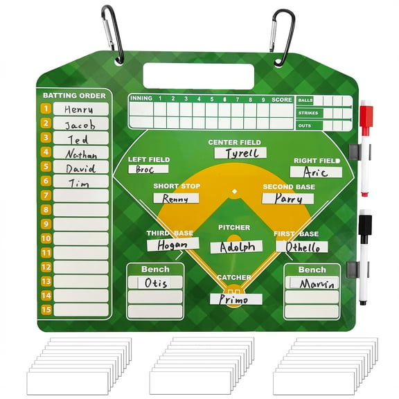 Magnetic Baseball Lineup BoardBaseball Lineup Board For DugoutWith 30 Lineup Cards Baseball Clipboard For Coaches, Softball Coaching Accessory For Displaying In Rest Areas