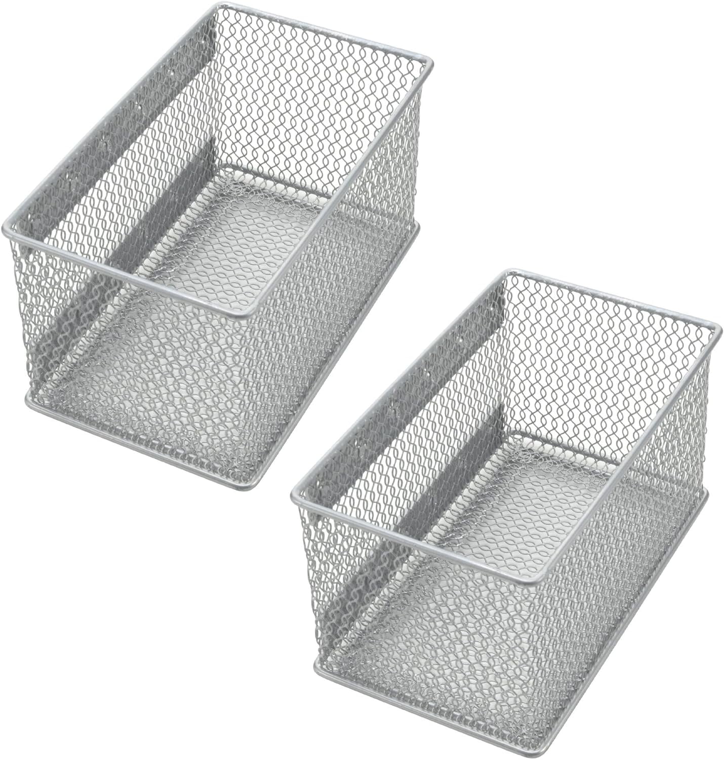 Basket Storage Organizer With 16 Strong For Metal Desk