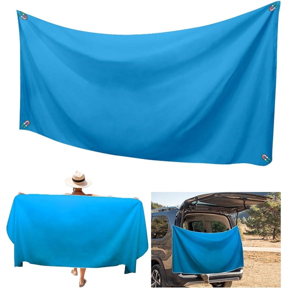 Magnetic Beach Towel Oversized Quick-Dry Microfiber Towel with Magnetic Closure, Super Absorbent & Sand-Resistant for Beach, Pool, Travel, Gym & Camping 75"x30" (Gray)