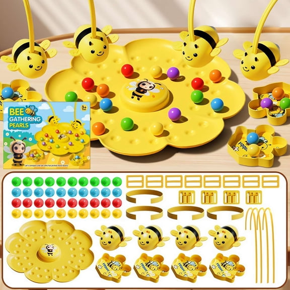 Magnetic Bee Catcher Game,Busy Bees Game with with Adjustable Headband, Magnetic Busy Buzzy Bee Games,Funny Family Night Party Board Games for Kids and Adults,Indoor Outdoor Use