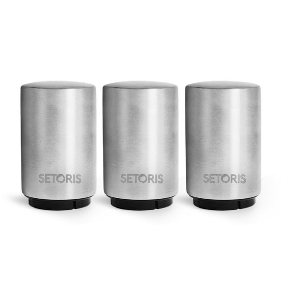 Magnetic Beer Bottle Opener By Setoris- Stainless Steel Automatic Pop Off Beer Opener- Durable Push Down Beer / Soda Bottle Opener For Quick & Easy Use- Cool Beer Gadget Gift For Men, Dad, Husband