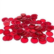 Magnetic Bingo Chips - Red - 100 chips - 3/4 inch size