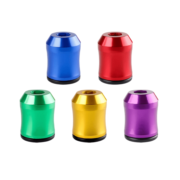 Magnetic Bit Holder, Alloy Magnetic Screw Ring Sleeve with Built-in Magnet for Holding Screws, Fits Drill Drivers & Screwdrivers for DIY, Woodwork, PC Repair,A,5pcs