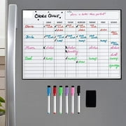Fortioo Magnetic Whiteboard with Liquid Chalk Markers, White