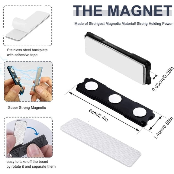 Magnetic Blackout Blind, Portable Blackout Curtain for Bedroom, No Drill Window Shades, Cut Black Out Window Cover with Suction Cups and Magnetic Closure, 2 Way to Put Up (118" x 57")