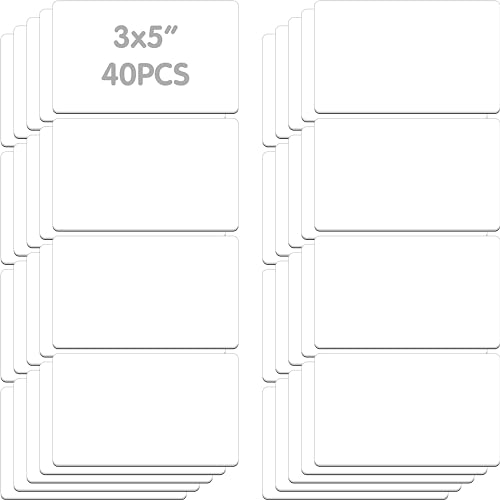 Blank Label, 40 PCS Dry Erase Reusable Name Tag Stickers White